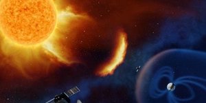 Αναπαράσταση ηλιακής καταιγίδες / Φωτογραφία: Facebook