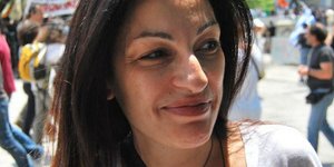 Η υποψήφια ευρωβουλευτής με τον ΣΥΡΙΖΑ Μυρσίνη Λοΐζου