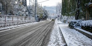Απότομη αλλαγή του καιρού -Παγετός στους δρόμους / Φωτογραφία: Eurokinissi