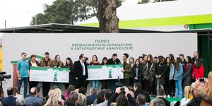 Ο Κωστής Δήμτσας της Αποστολής εγκαινιάζει το πάρκο