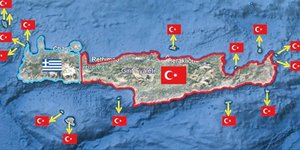 Ο προκλητικός χάρτης που δημοσιεύτηκε σήμερα στην εφημερίδα Sözcü / Πηγή: Sözcü