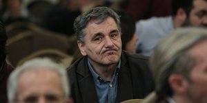 Ο Ευκλείδης Τσακαλώτος στην Κεντρική Επιτροπή του ΣΥΡΙΖΑ -Φωτογραφία αρχείου: George Vitsaras / SOOC