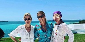 Η Μαρί Σαντάλ με φίλες της στο εξοχικό της στις Μπαχάμες