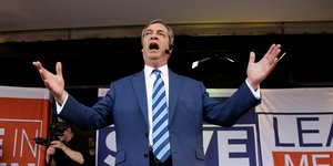 O ηγέτης του Κόμματος του Brexit, Νάιτζελ Φάρατζ