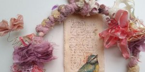 Χειροποιητο στεφάνι από πανί 