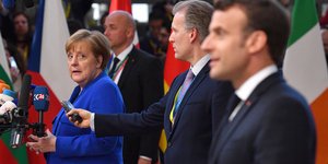 Ανγκελα Μέρκελ, Εμανουέλ Μακρόν συνέντευξη τύπου 