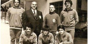 Ο Παναγιώτης Αρκουδέας με παλαιστές