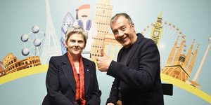Ξένη Μπαλωτή και Σταύρος Θεοδωράκης