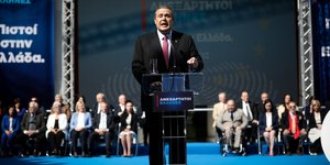 Ο Πάνος Καμμένος στην παρουσίαση του ευρωψηφοδελτίου των Ανεξάρτητων Ελλήνων