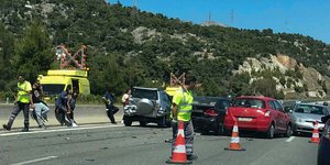 Καραμπόλα στην Εθνική Οδό