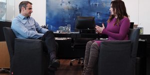 Με τον Κυριάκο Μητσοτάκη στα γραφεία της ΝΔ η Βίκυ Φλέσσα