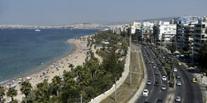 Αεροφωτογραφία με την παραλιακή