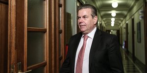 Ο υφυπουργός Κοινωνικής Ασφάλισης Τάσος Πετρόπουλος / Φωτογραφία: SOOC