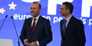 Κυριάκος Μητσοτάκης και Μάνφρεντ Βέμπερ στο Ζάππειο