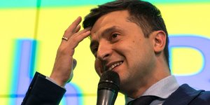 Ο κωμικός Βολοντίμιρ Ζελένσκι/Φωτογραφία: AP