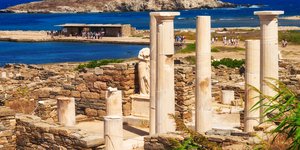 Το νησί της Δήλου με τα αρχαία
