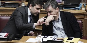 Γιώργος Χουλιαρλάκης, Ευκλείδης Τσακαλώτος συζητούν