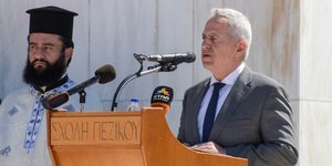 Ο Ευάγγελος Αποστολάκης παρέστη σε εκδηλώσεις για τον εορτασμό στου Αγίου Γεωργίου