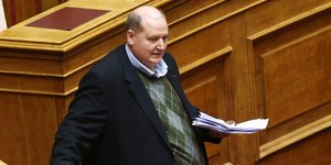 Ο Νίκος Φίλης στη Βουλή στην ομιλία του για την ψήφο εμπιστοσύνης 