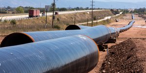 Σωλήνες αγωγού φυσικού αερίου στην περιοχή της Ξάνθης
