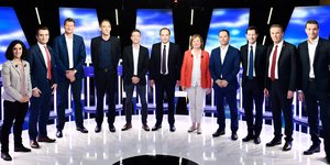 Οι εκπρόσωποι των υποψηφίων κομμάτων στις ευρωεκλογές στη Γαλλία