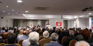 Ο Γιώργος Καμίνης σε προεκλογική συγκέντρωση του ΚΙΝΑΛ στο Ηράκλειο
