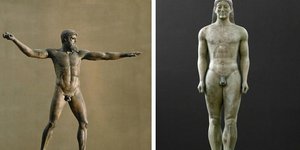 Αγάλματα του Δία ή Ποσειδώνα και Κούρου
