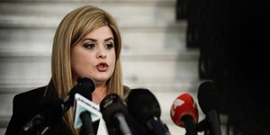 Η υφυπουργός Μακεδονίας-Θράκης Ελευθερία Χατζηγεωργίου