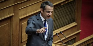 Ο Κυριάκος Μητσοτάκης στη Βουλή