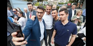 Από την περιοδεία Μητσοτάκη στη Γλυφάδα, ευρωεκλογές 2019/Φωτογραφία Eurokinissi