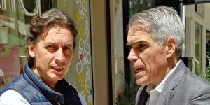 Ο Χρήστος Τεντόμας στο σημείο των καταστροφών στη Βουκουρεστίου