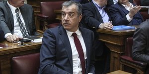 Ο Σταύρος Θεοδωράκης στη Βουλή