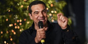 Ο πρωθυπουργός Αλέξης Τσίπρας σε προεκλογική συγκέντρωση στην Αθήνα 