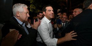 Ο Αλέξης Τσίπρας στην Κουμουνδούρου