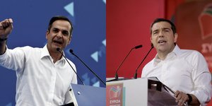 Ο Κυριάκος Μητσοτάκης και ο Αλέξης Τσίπρας