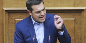 Ο πρωθυπουργός Αλέξης Τσίπρας στη Βουλή