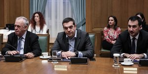 Ο Αλέξης Τσίπρας στο υπουργικό συμβούλιο