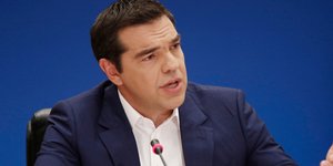 Ο Αλέξης Τσίπρας στη συνέντευξη Τύπου στο Ζάππειο