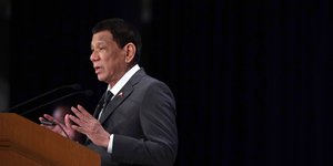 O πρόεδροςτων Φιλιππίνων, Ροντρίγκο Ντουτέρτε 