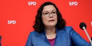 Η πρόεδρος του SPD Αντρεα Νάλες