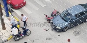 Τροχαίο ατύχημα στο κέντρο της Λαμίας την Τρίτη