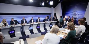 Εικόνα από το τελευταίο ντιμπέιτ των πολιτικών αρχηγών το 2015