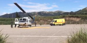 Ελικόπτερο και ασθενοφόρο του ΕΚΑΒ σε ελικοδρόμιο