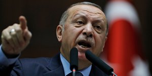 Στιγμιότυπο από παλαιότερη ομιλία του Ερντογάν