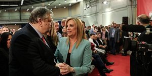 Ευάγγελος Βενιζέλος και Φώφη Γεννηματά σε κομματική εκδήλωση/Φωτογραφία : Nikos Libertas / SOOC