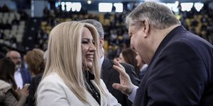 Φώφη Γεννηματά και Ευάγγελος Βενιζέλος σε κομματική εκδήλωση