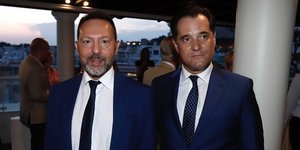 Ο Γιάννης Στουρνάρας και ο Αδωνις Γεωργιάδης 