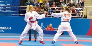 Η Χατζηλιάδου στον αγώνα της με την Ισπανίδα Γκονζάλεθ