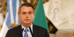 Ο Ζαϊχ Μπολσονάρο σε ομιλία