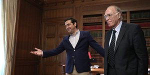 Αλέξης Τσίπρας και Βασίλης Λεβέντης